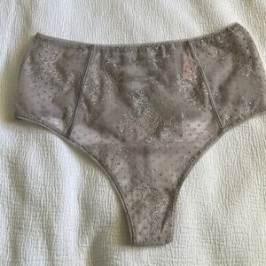 Victoria's Secret Lace Briefs in Gray